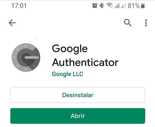 instalacao Google Authenticator sistema Android